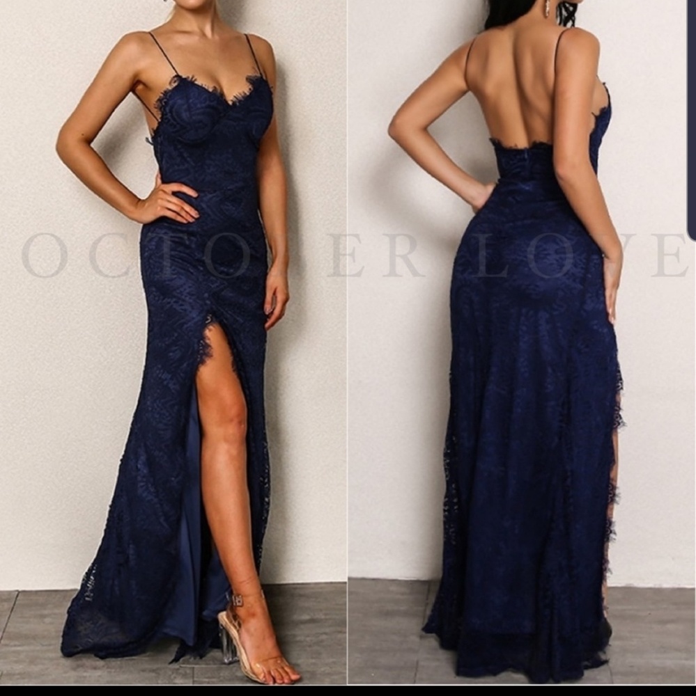 Navy formal prom, pageant, HOCO, evening gown